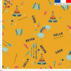 Tipi indien - Fond jaune
