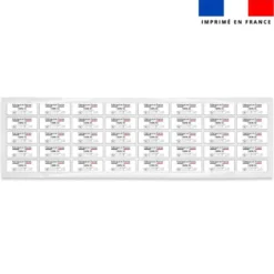 Étiquettes textiles thermocollantes - Mention "Soie"