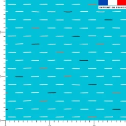 Tirets rouges noirs blancs - Fond bleu