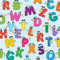 Tissu alphabet rigolo personnalisé