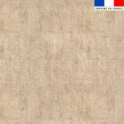 Tissu anti-tâche pour nappe imprimé aspect lin naturel