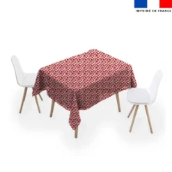Tissu anti-tâche pour nappe imprimé coquelicot