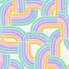 Tissu Arc-en-ciel organique personnalisé