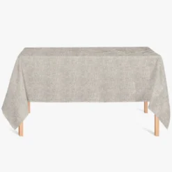 Tissu aspect lin pailleté argent grande largeur