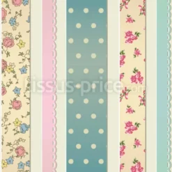 Tissu bandes romantiques vintage personnalisé