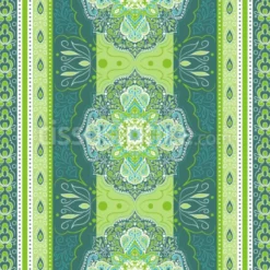 Tissu bordure mandala personnalisé