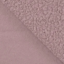 Tissu bouclette aspect lainage vieux rose