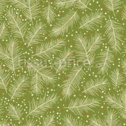Tissu branches de pin personnalisé