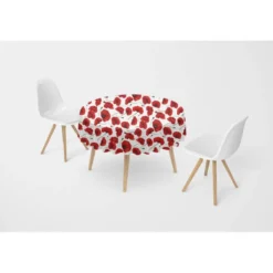 Tissu burlington blanc imprimé grand coquelicot