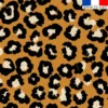 Tissu burlington ocre imprimé léopard tâche crème
