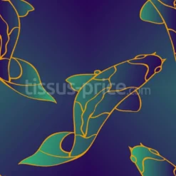 Tissu carpe koi mystique personnalisé