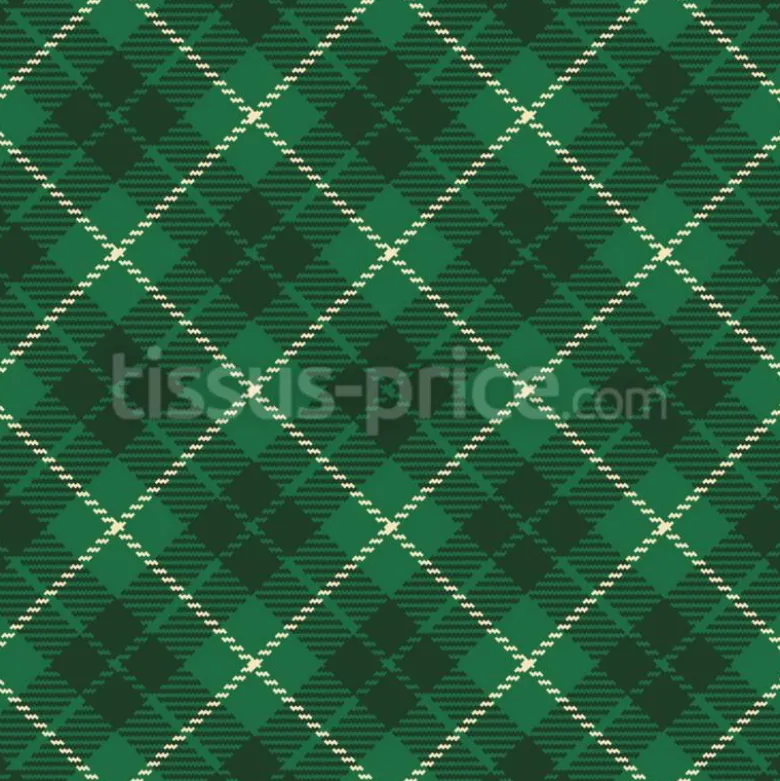 Tissu carreaux esprit écossais personnalisé