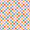 Tissu Carrés multicolores personnalisé