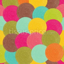 Tissu Cercles graphiques pointillés personnalisé