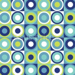 Tissu cercles rétro années 70 personnalisé
