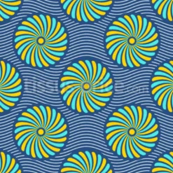 Tissu cercles tourbillonnants personnalisé