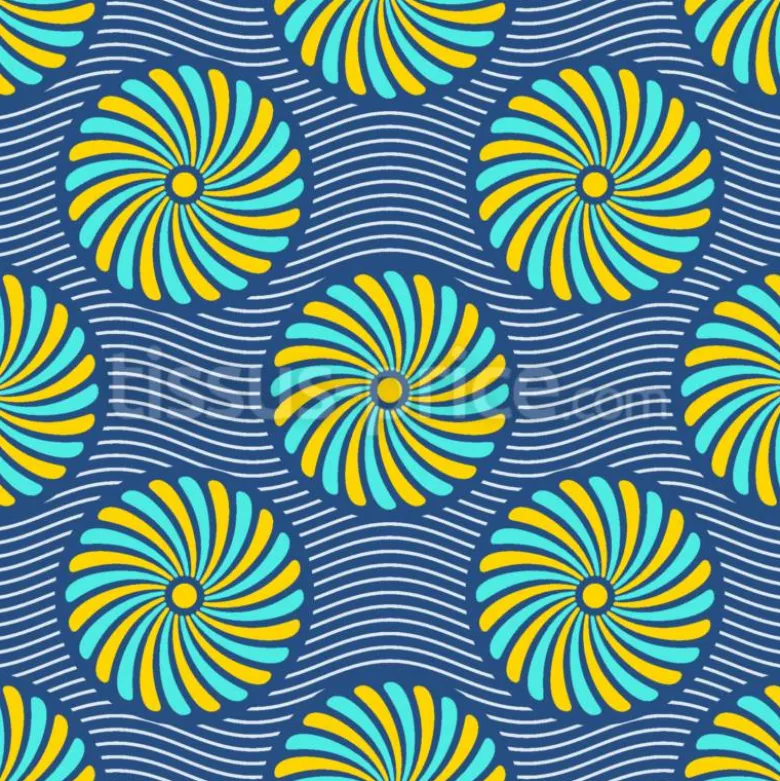Tissu cercles tourbillonnants personnalisé