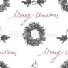 Tissu couronnes et bougies de Noël personnalisé