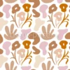 Tissu fleurs formes organiques personnalisé