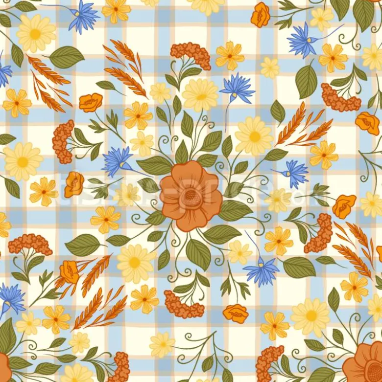 Tissu Fleurs sauvages Cottagecore personnalisé