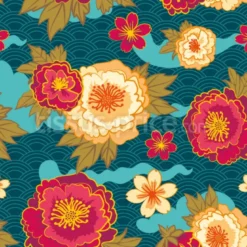 Tissu Floral style asiatique personnalisé