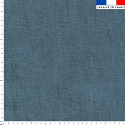 Tissu imperméable aspect lin bleu jean