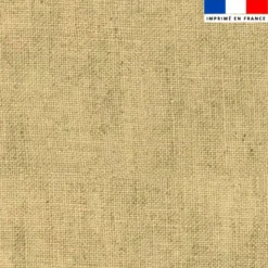 Tissu imperméable aspect lin jaune pastel