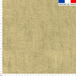 Tissu imperméable aspect lin jaune pastel