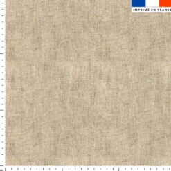 Tissu imperméable aspect lin naturel