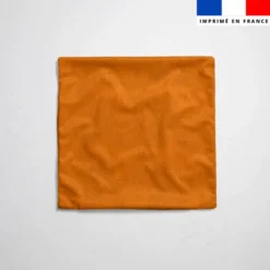 Tissu imperméable aspect lin orange