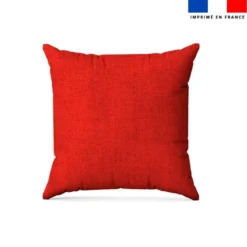 Tissu imperméable aspect lin orange corail