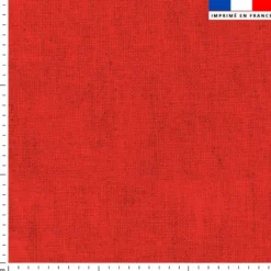 Tissu imperméable aspect lin orange corail