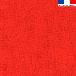 Tissu imperméable aspect lin orange corail
