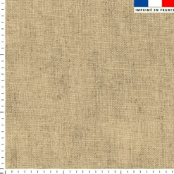 Tissu imperméable aspect lin vanille