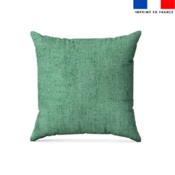 Tissu imperméable aspect lin vert pastel