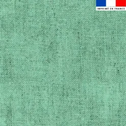 Tissu imperméable aspect lin vert pastel