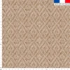 Tissu imperméable beige motif effet rotin