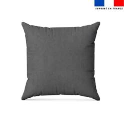 Tissu imperméable gris souris aspect lin