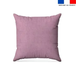 Tissu imperméable mauve aspect lin