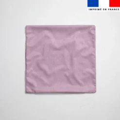 Tissu imperméable mauve aspect lin