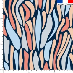 Tissu imperméable motif abstrait Santorin