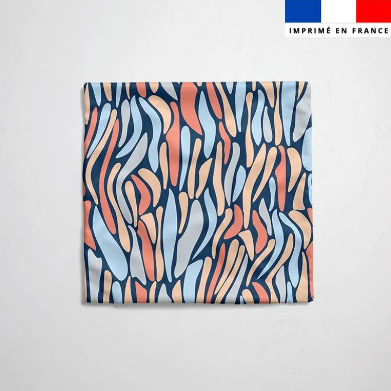 Tissu imperméable motif abstrait Santorin