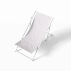 Tissu imperméable motif aspect tissé uni blanc