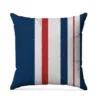 Tissu imperméable motif bayadère bleu blanc rouge