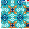Tissu imperméable motif carreaux de ciment bleu orange et turquoise