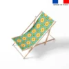 Tissu imperméable motif carreaux de ciment orange jaune et turquoise