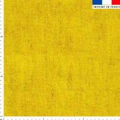 Tissu imperméable motif chiné aspect lin jaune