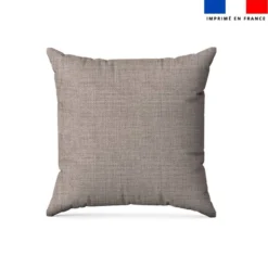 Tissu imperméable motif chiné aspect lin grège