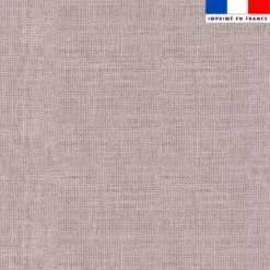 Tissu imperméable motif chiné aspect lin grège