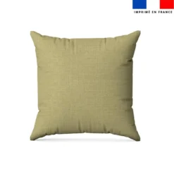 Tissu imperméable motif chiné aspect lin beige